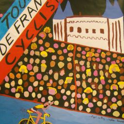 Affiche du Tour de France : dessin de Magali Da Cruz et de Sophie Brunet